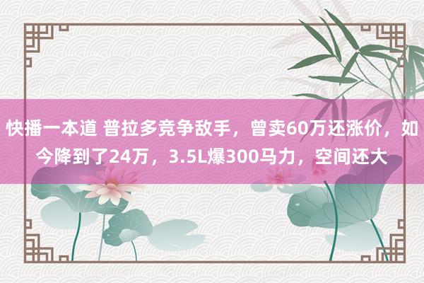 快播一本道 普拉多竞争敌手，曾卖60万还涨价，如今降到了24万，3.5L爆300马力，空间还大