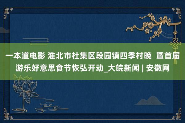 一本道电影 淮北市杜集区段园镇四季村晚  暨首届游乐好意思食节恢弘开动_大皖新闻 | 安徽网