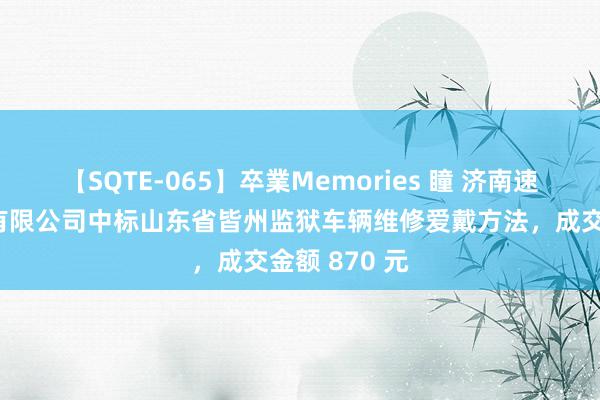 【SQTE-065】卒業Memories 瞳 济南速驰汽车处事有限公司中标山东省皆州监狱车辆维修爱戴方法，成交金额 870 元