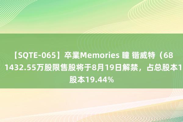 【SQTE-065】卒業Memories 瞳 锴威特（688693）1432.55万股限售股将于8月19日解禁，占总股本19.44%